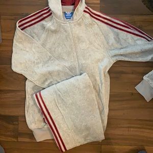 Velour track suit